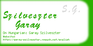 szilveszter garay business card